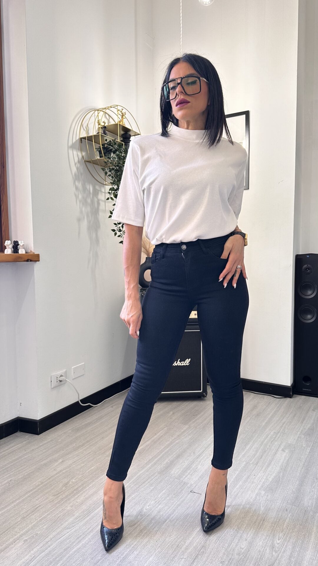 897 JEANS SKINNY NERO