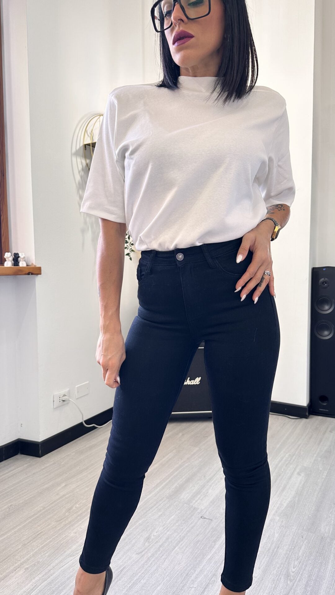 897 JEANS SKINNY NERO