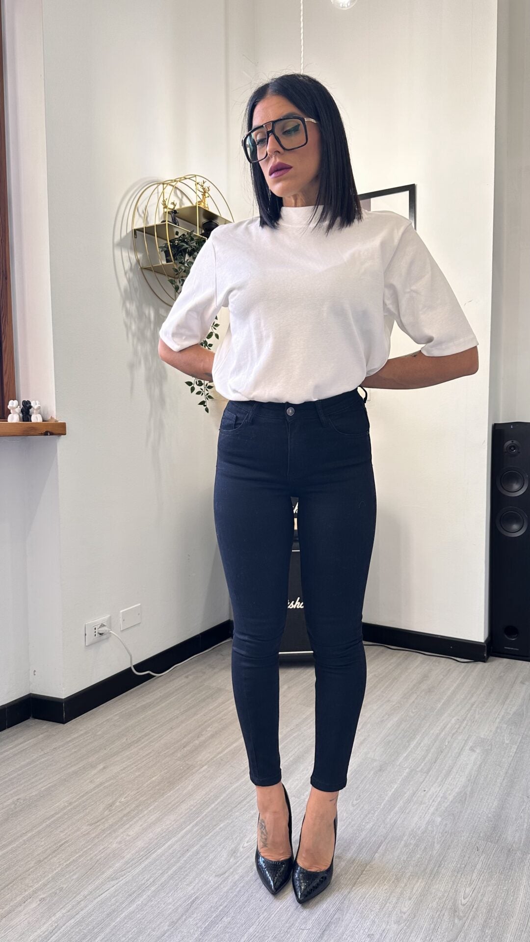 897 JEANS SKINNY NERO