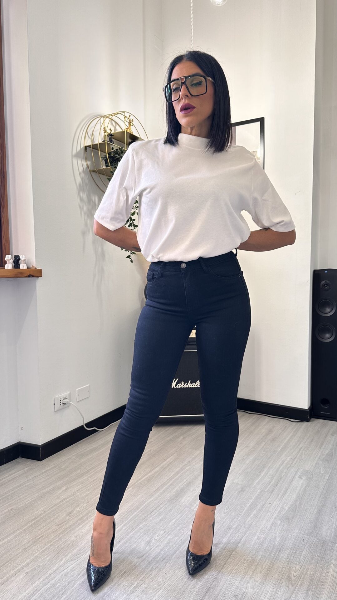 897 JEANS SKINNY NERO