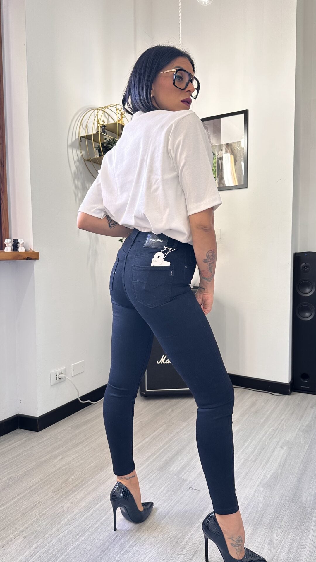897 JEANS SKINNY NERO
