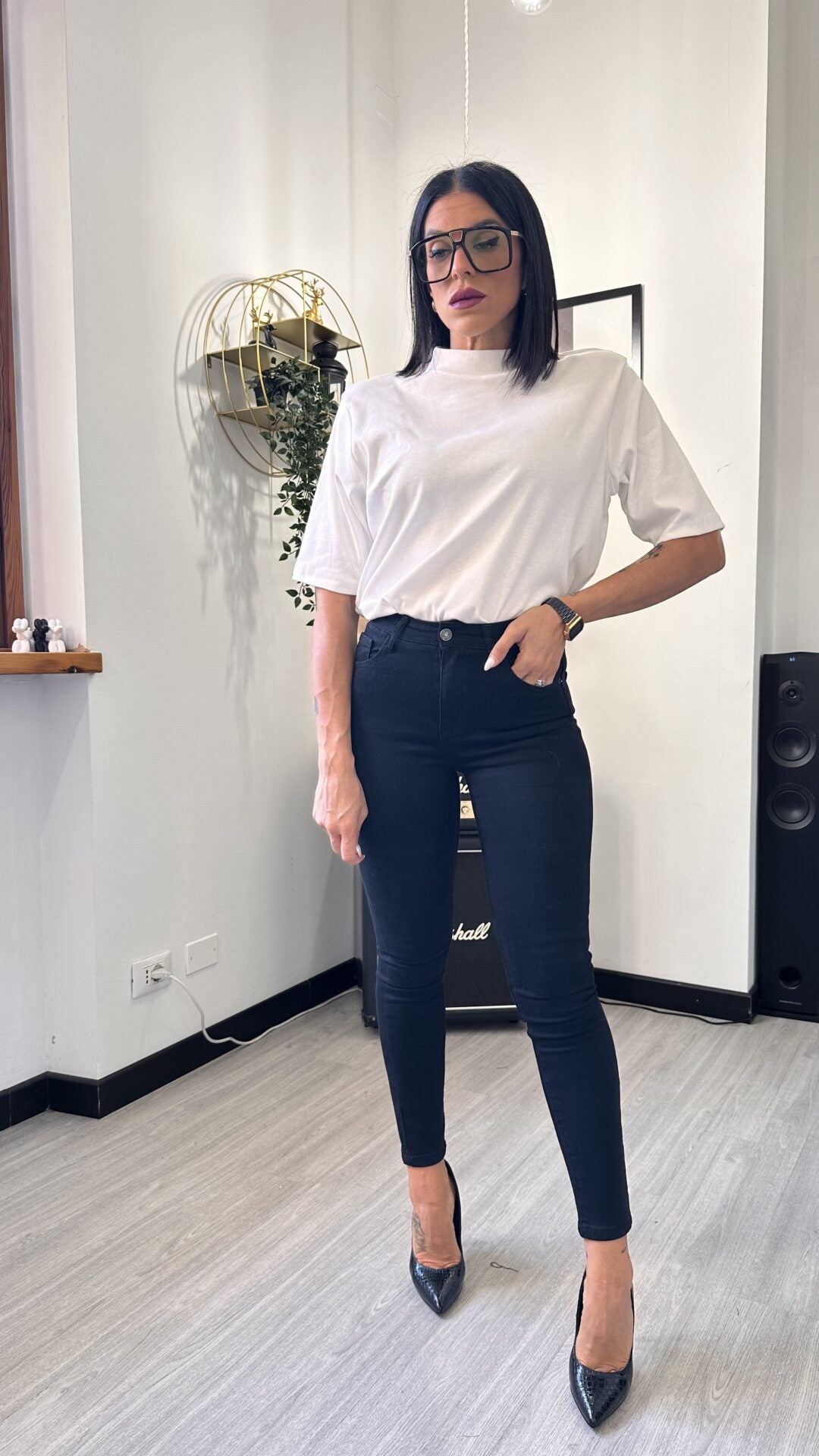 897 JEANS SKINNY NERO