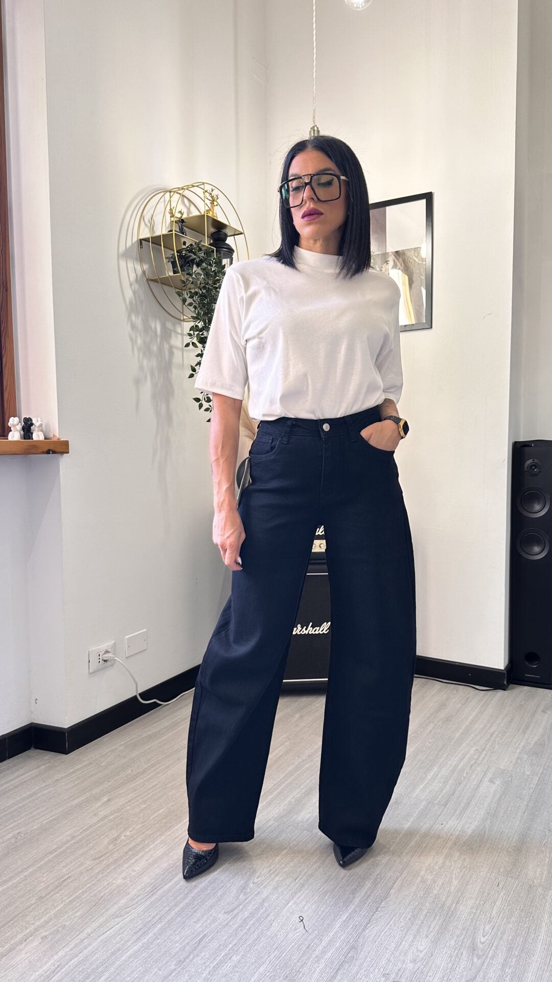 2119 JEANS BAGGY NERO