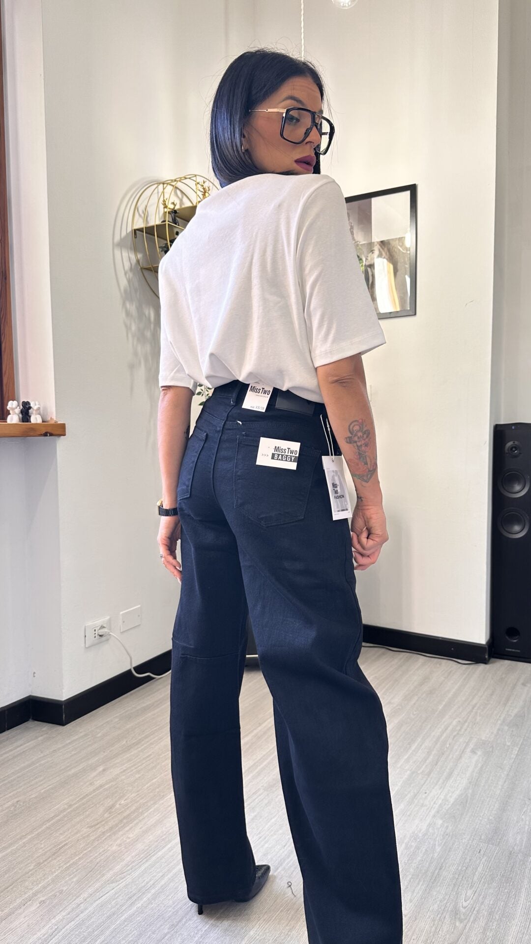 2119 JEANS BAGGY NERO