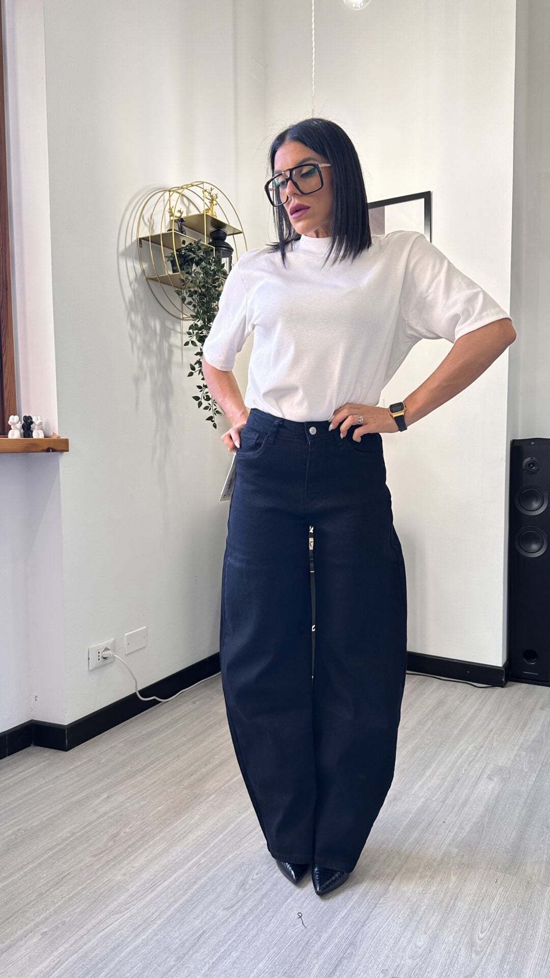 2119 JEANS BAGGY NERO