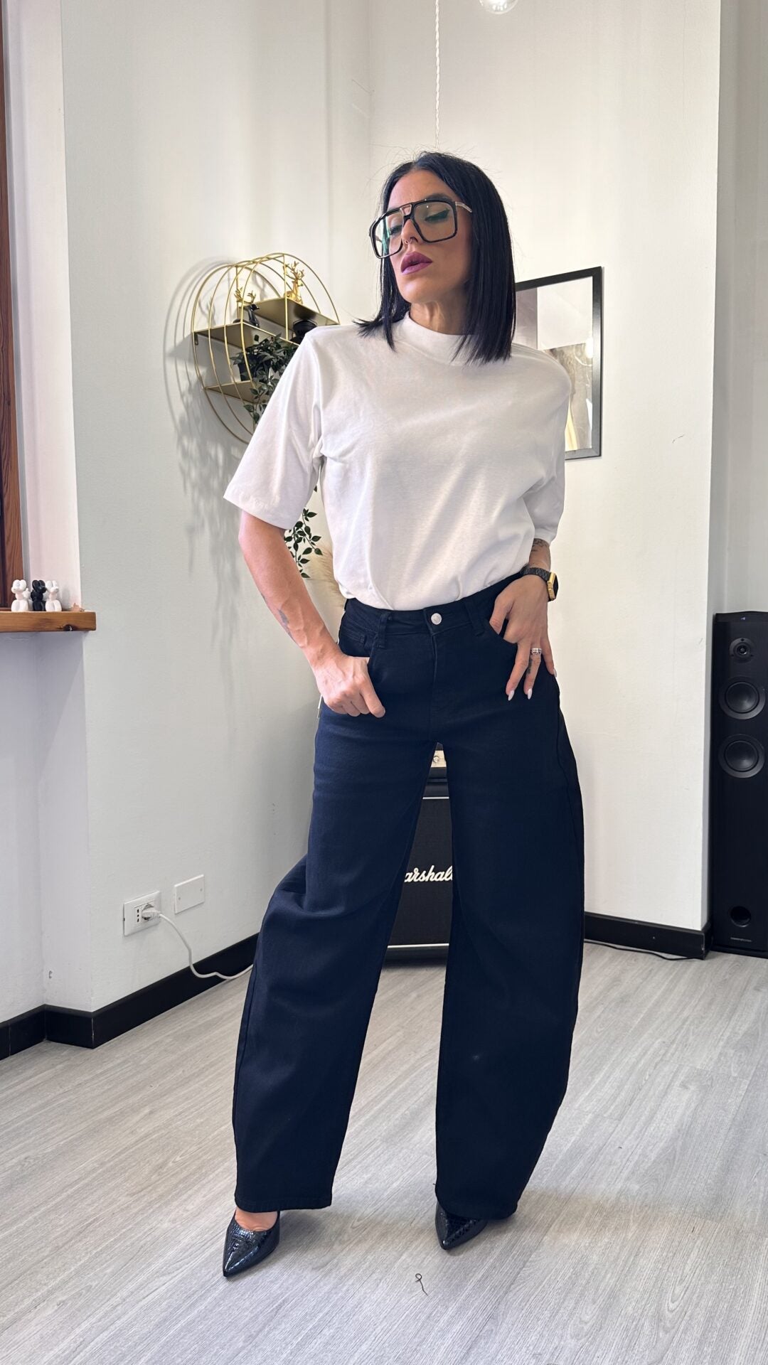 2119 JEANS BAGGY NERO