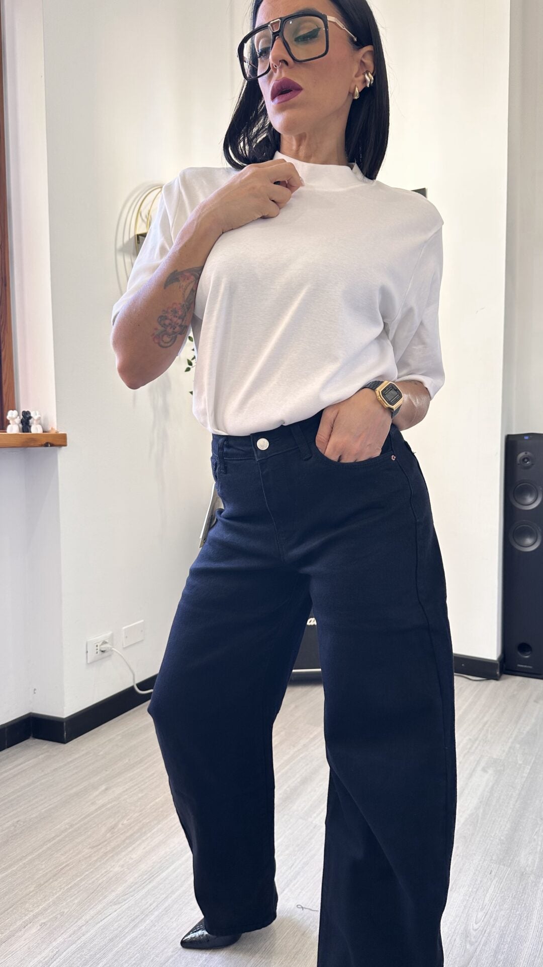 2119 JEANS BAGGY NERO