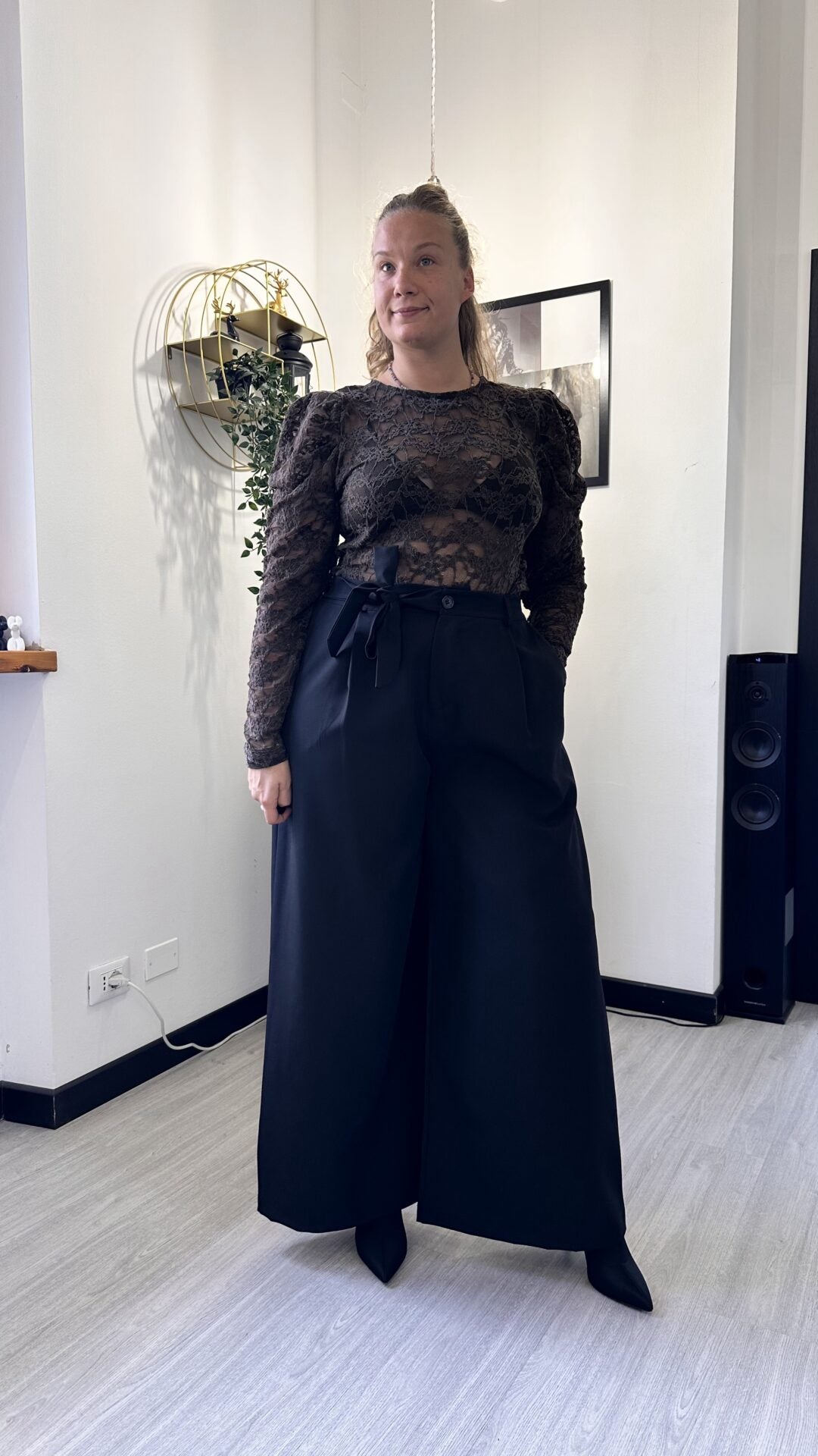 PANTALONE A PALAZZO CON FIOCCO