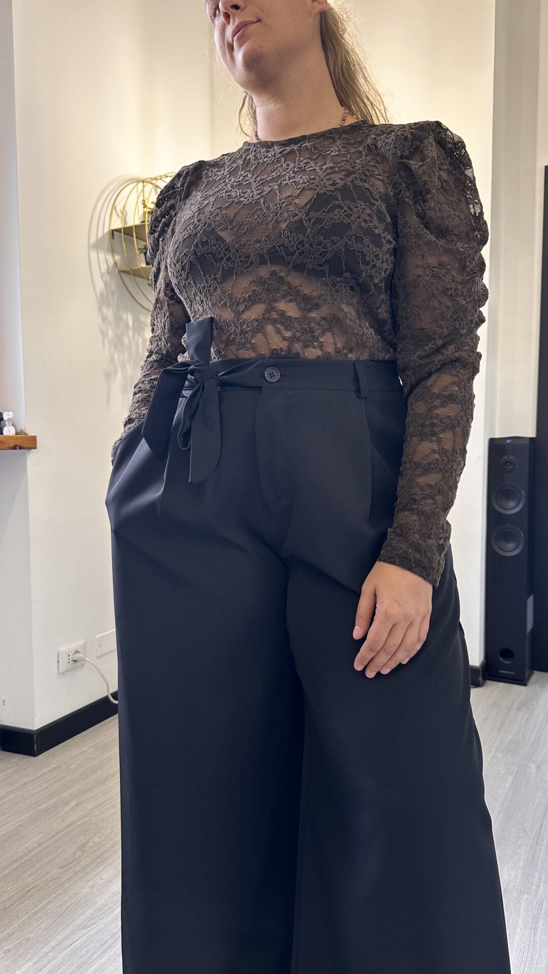 PANTALONE A PALAZZO CON FIOCCO