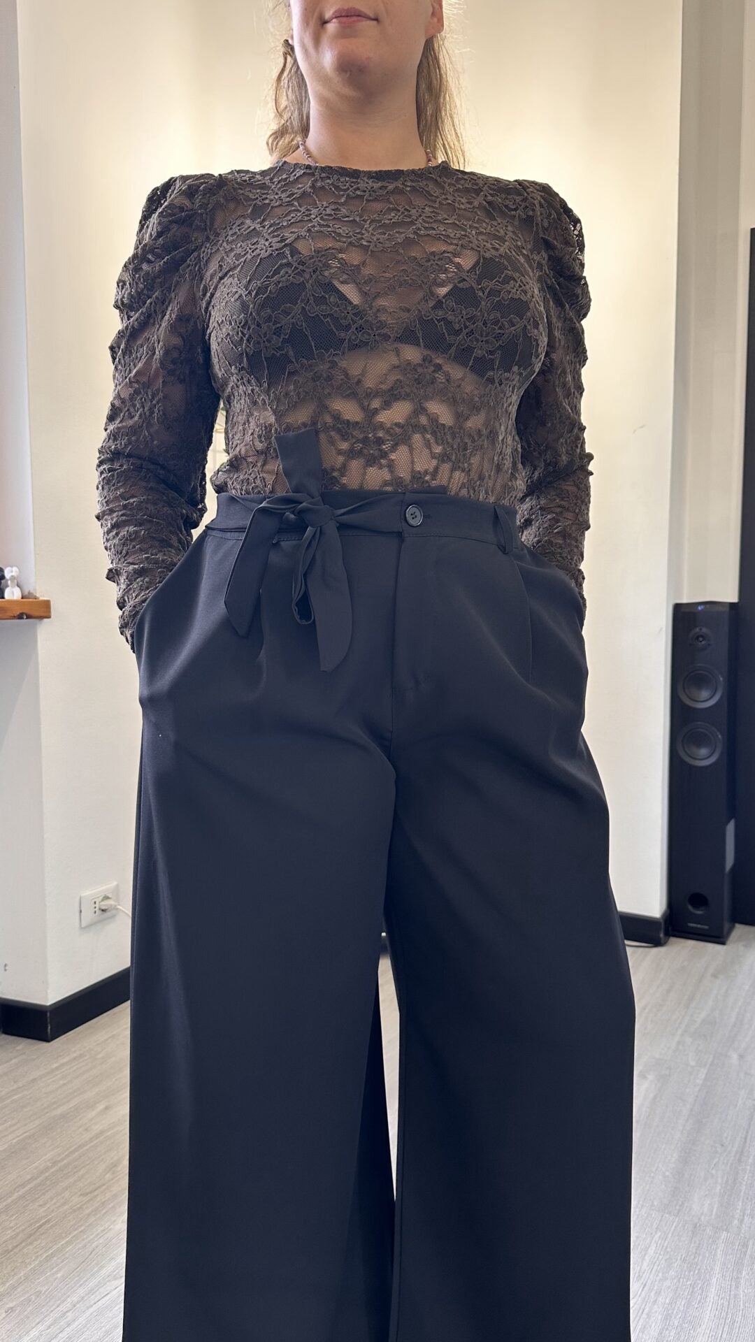 PANTALONE A PALAZZO CON FIOCCO