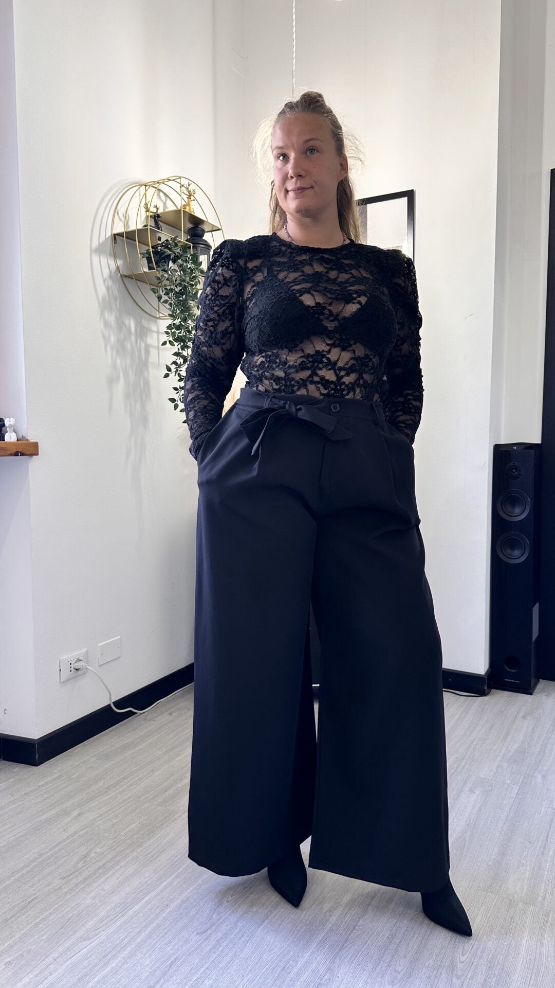 PANTALONE A PALAZZO CON FIOCCO