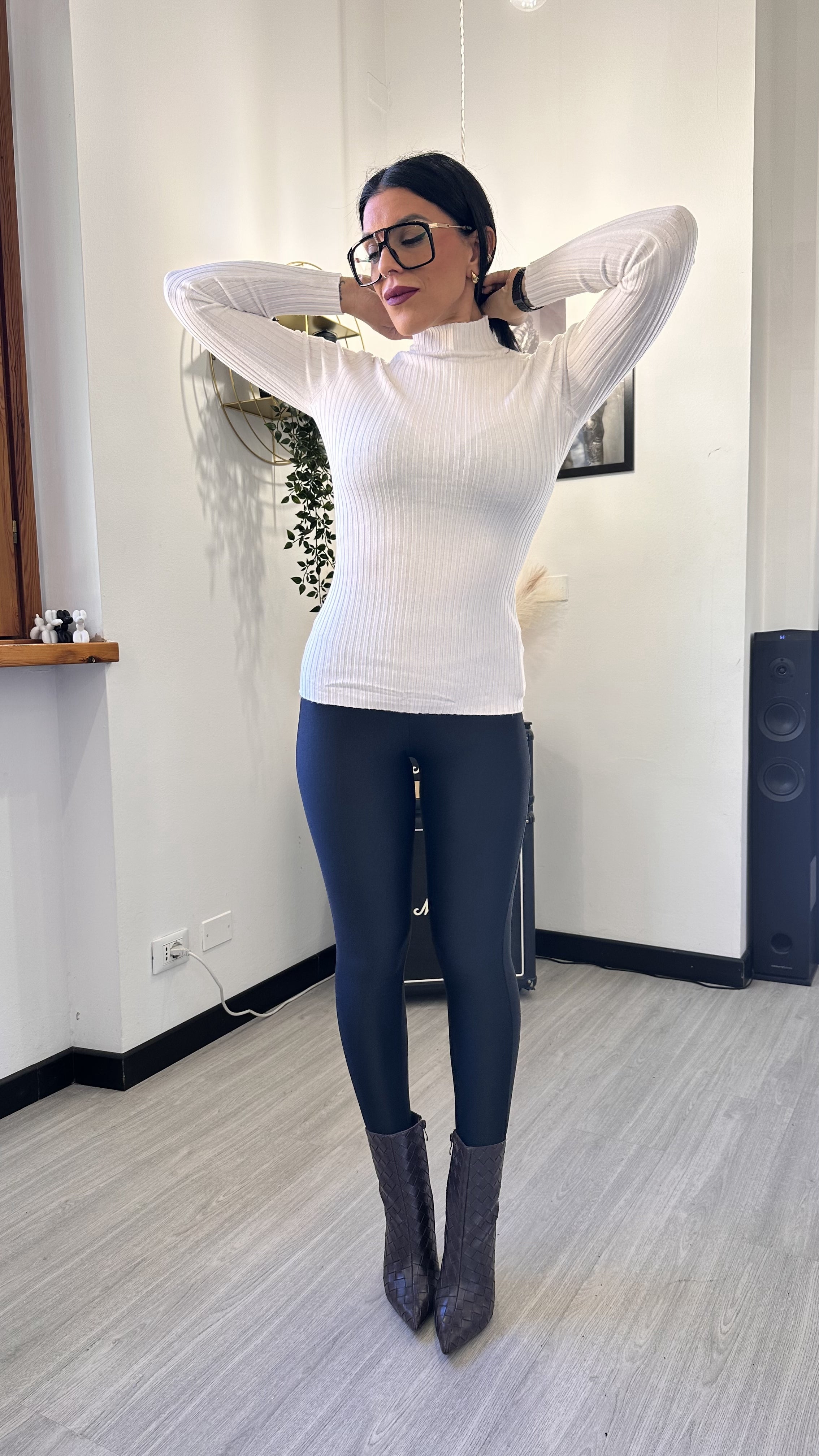 MAGLIA CANETTATA BIANCA