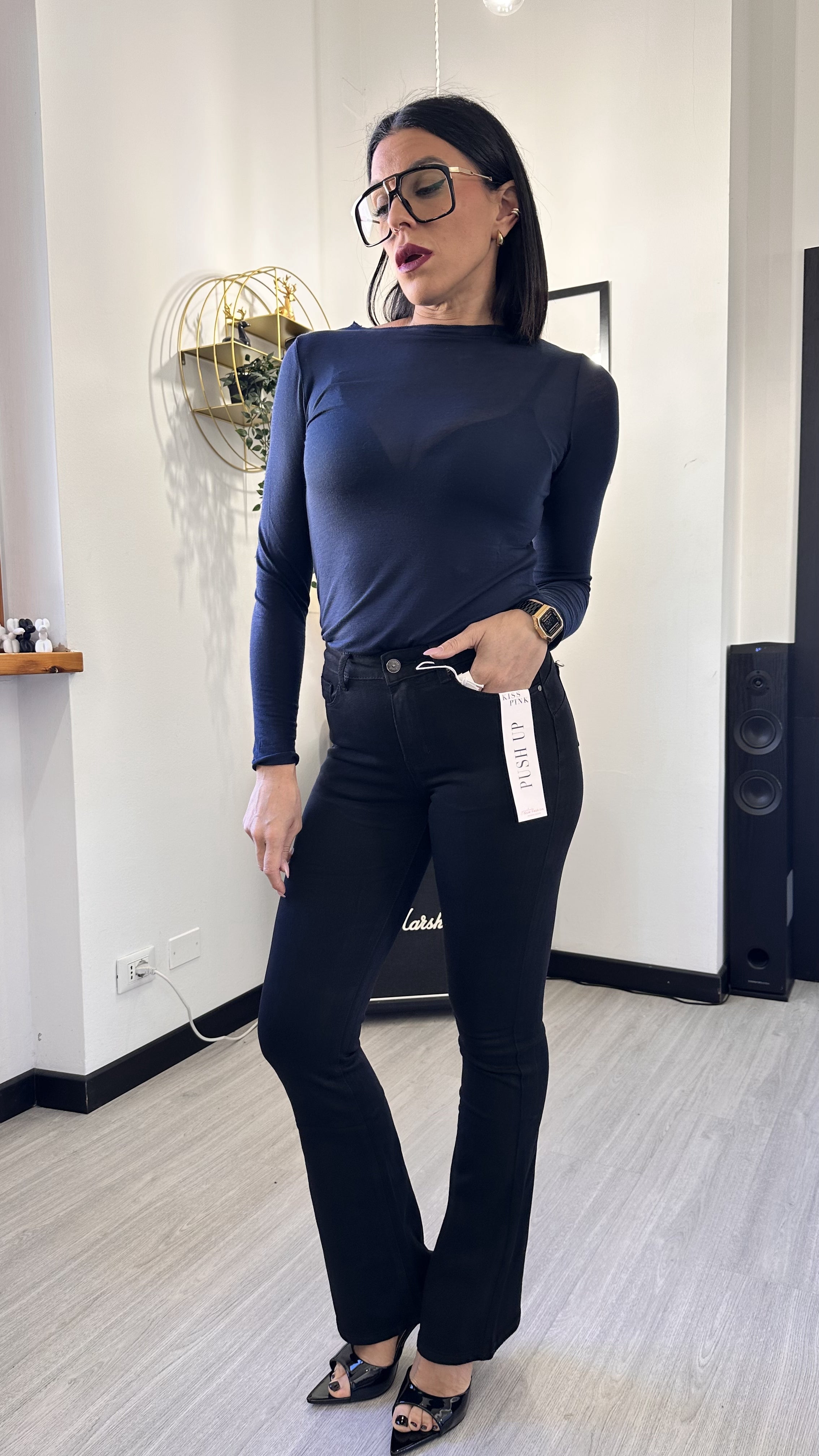 MAGLIA IN CASHMERE BLU