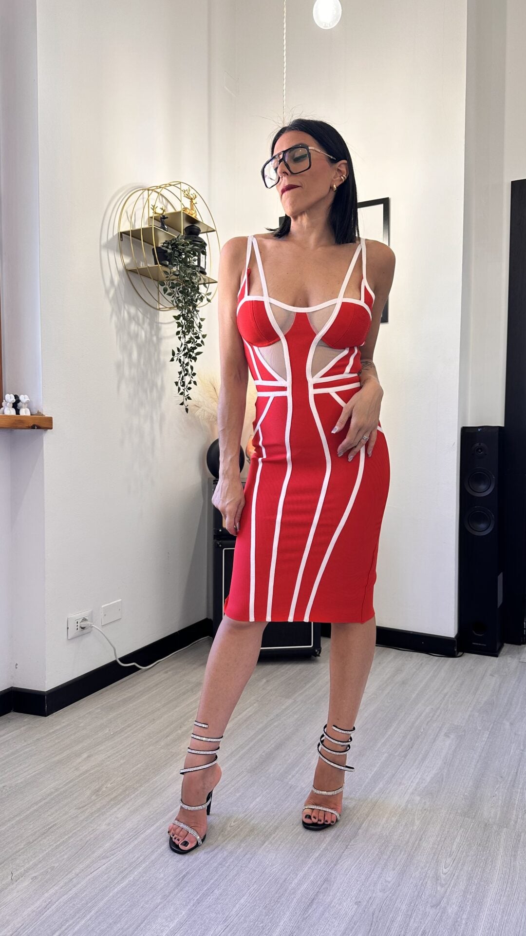 ABITO BANDAGE POP ROSSO