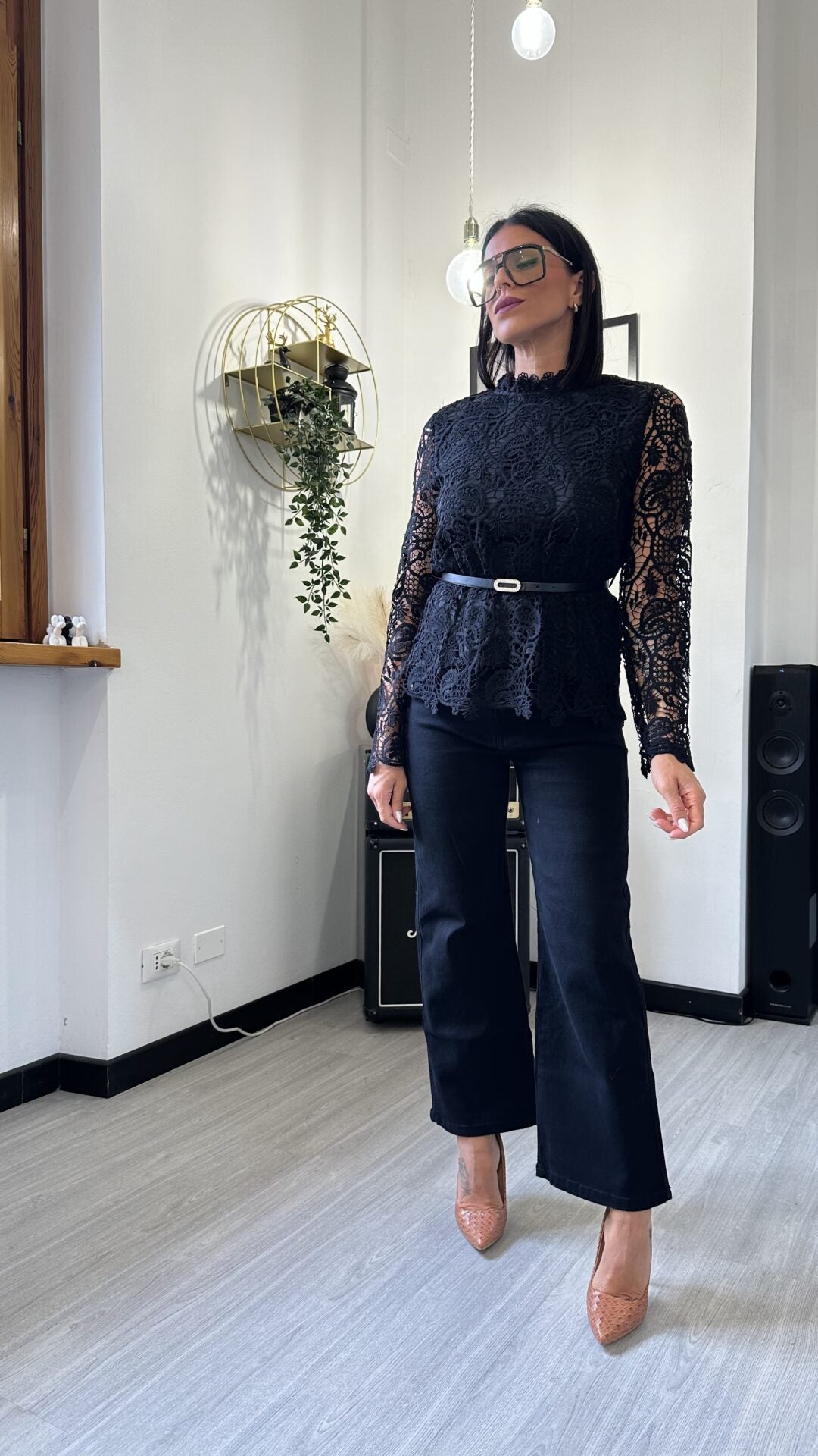 MAGLIA MANICA LUNGA MACRAME