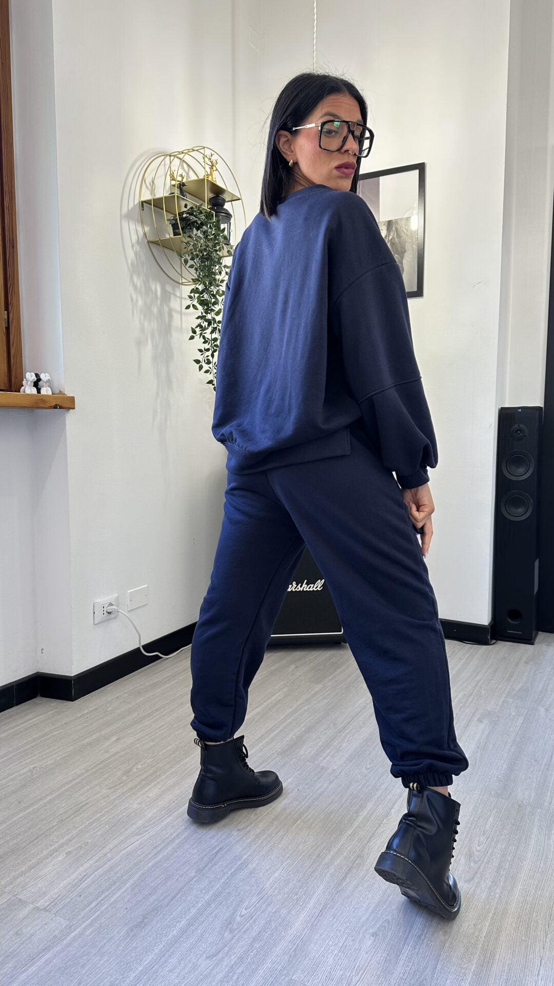 COORDINATO TUTA LIFE ISN'T PERFECT BLU