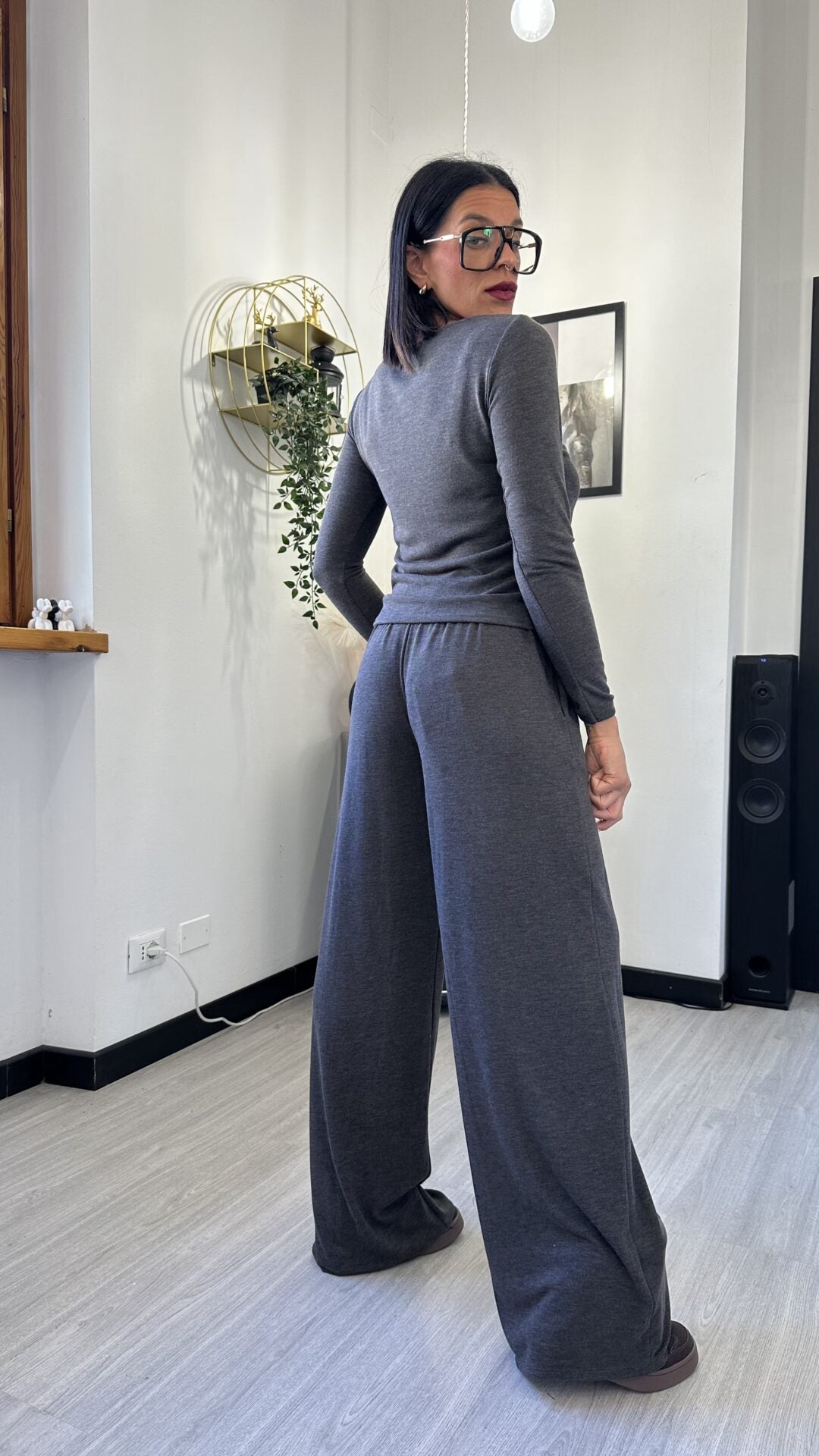 PANTALONE MORBIDO GRIGIO