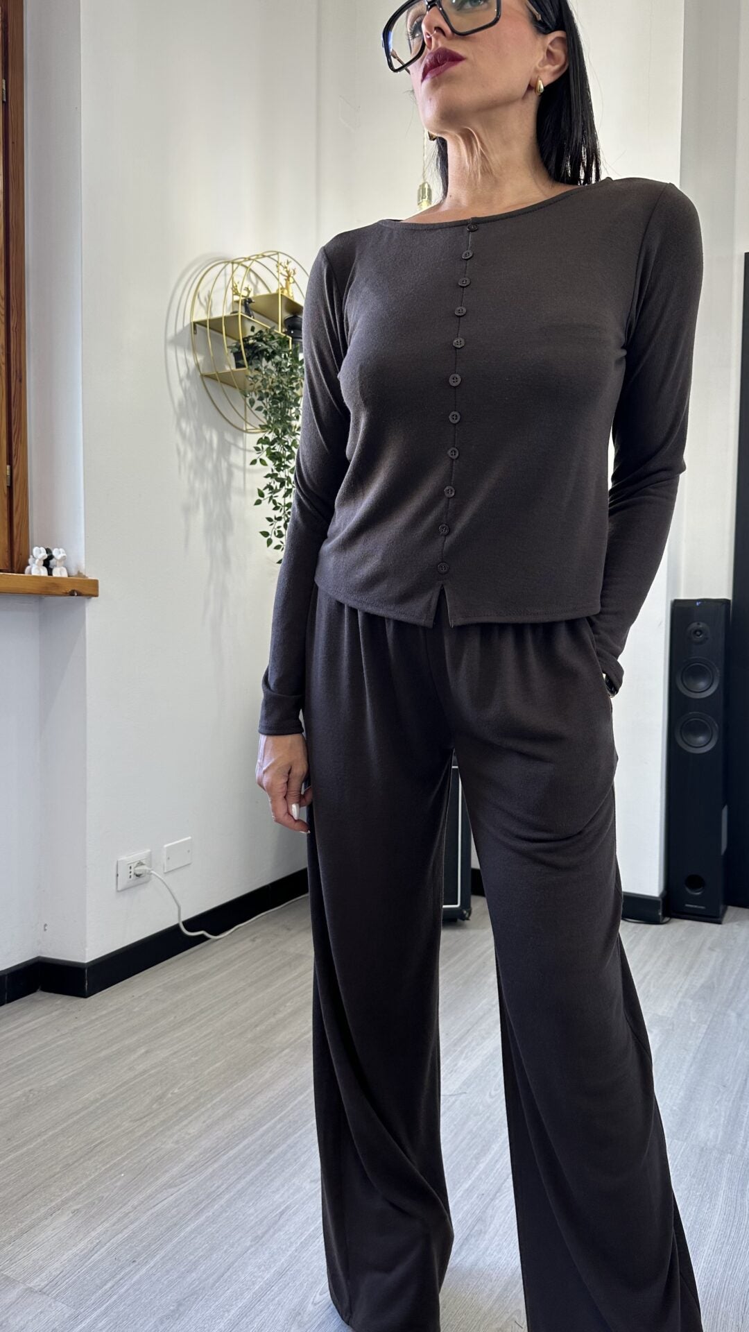 PANTALONE MORBIDO MARRONE