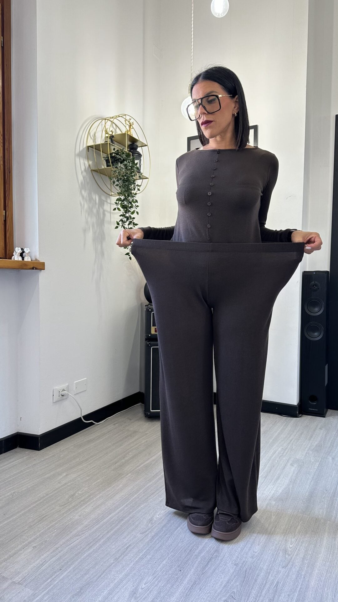 PANTALONE MORBIDO MARRONE