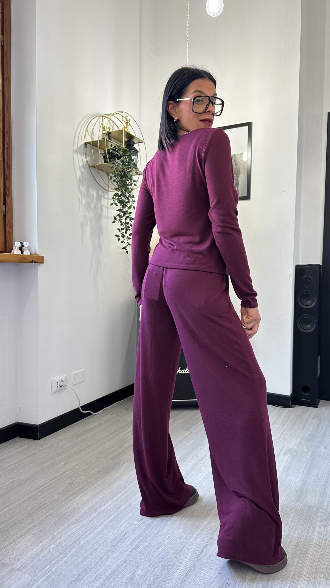 MAGLIETTA FAKEBUTTON BORDEAUX