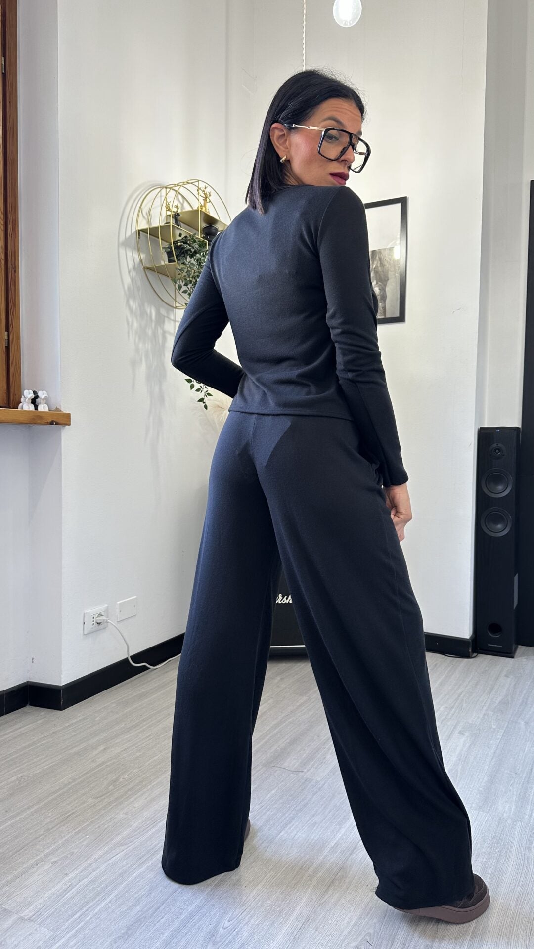 PANTALONE MORBIDO NERO