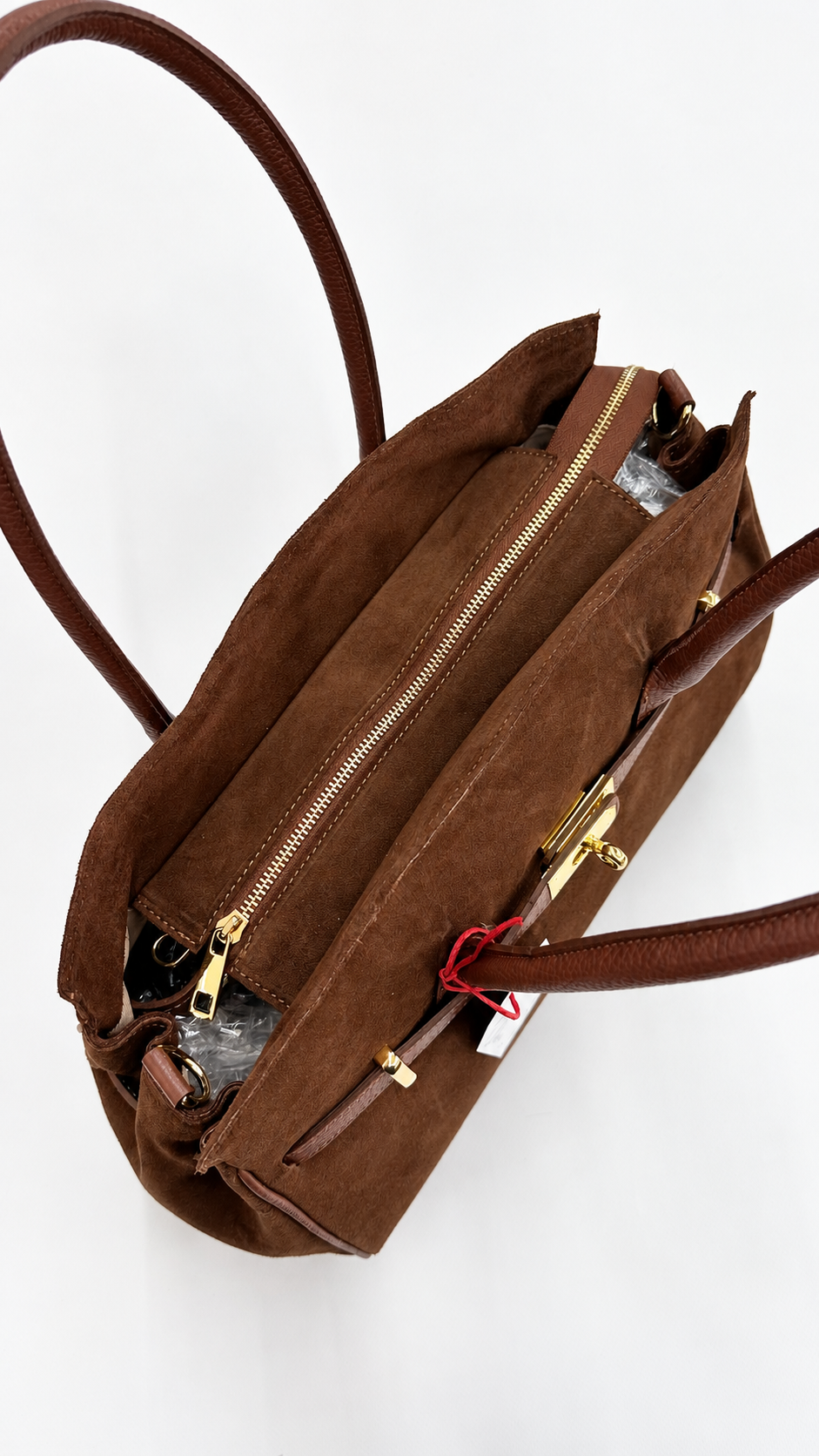 BORSA BIRKI SCAMOSCIATA BIG MARRONE