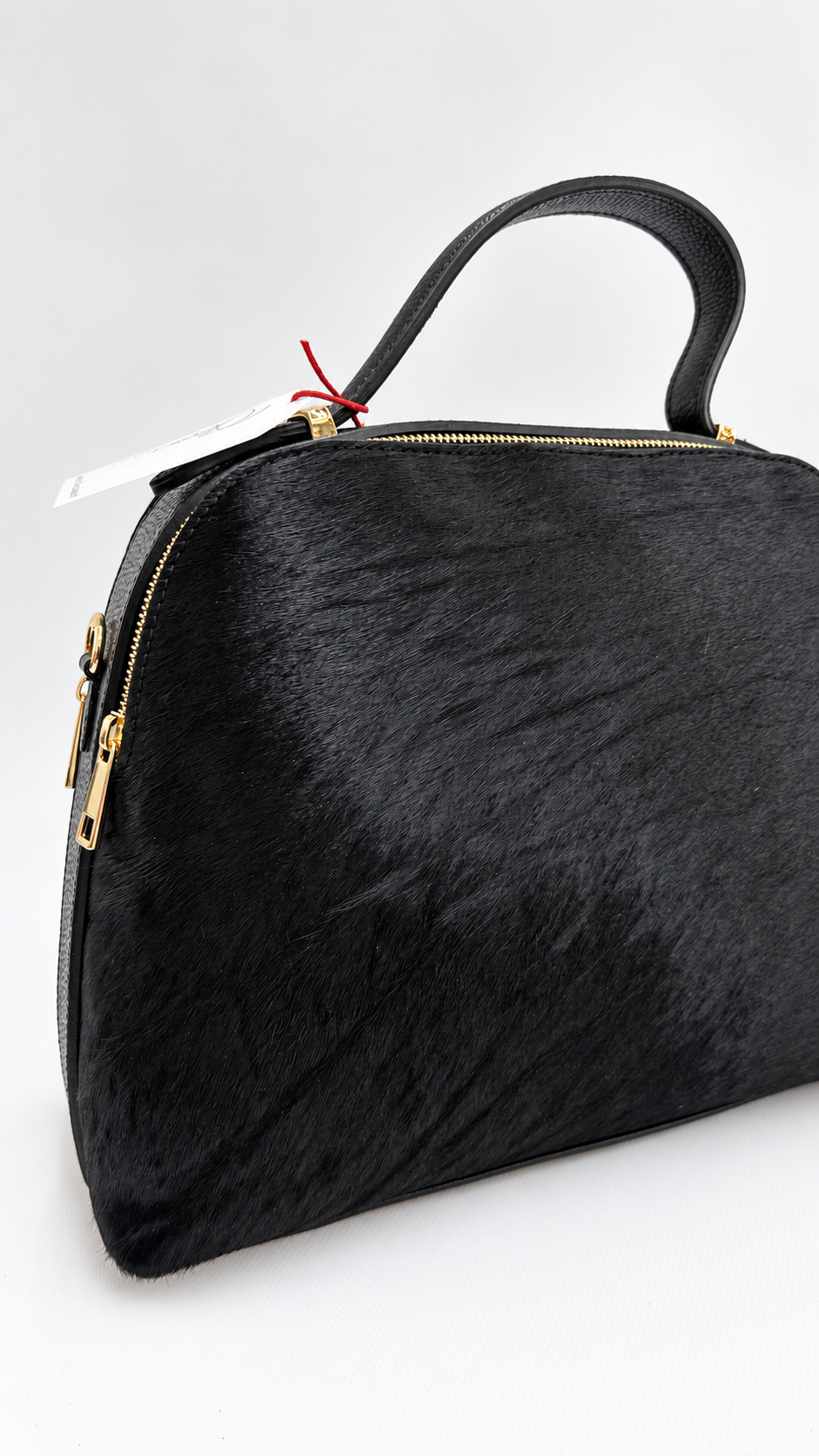 BAULETTO VERTICALE IN CAVALLINO NERO