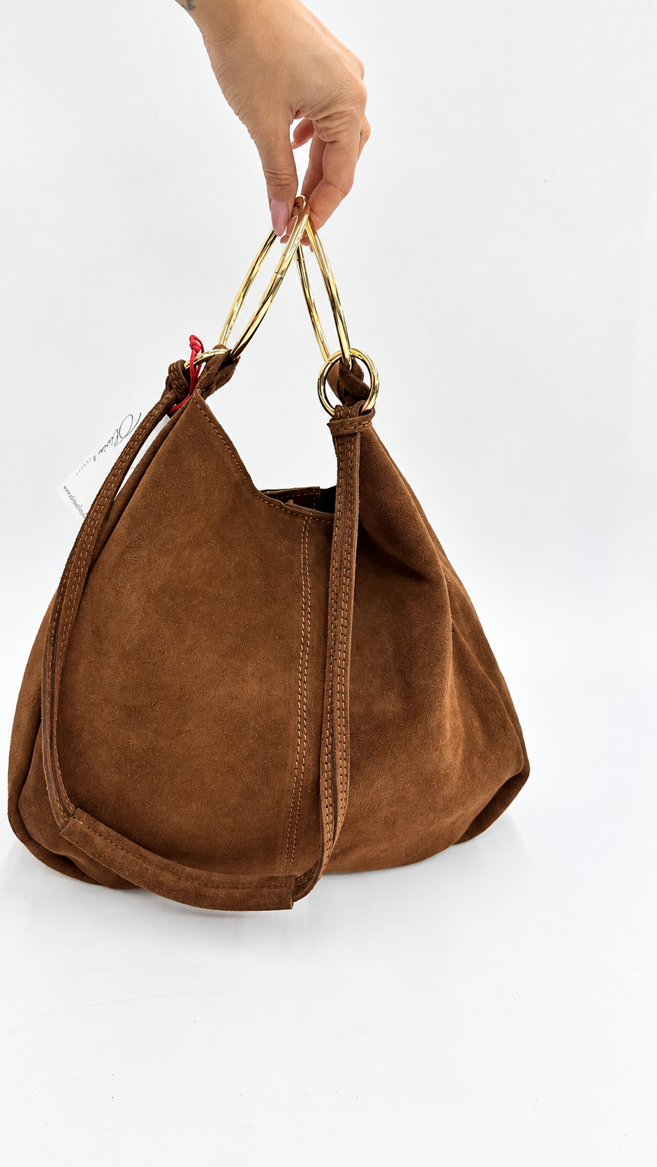 BORSA CON ANELLI TESTA DI MORO