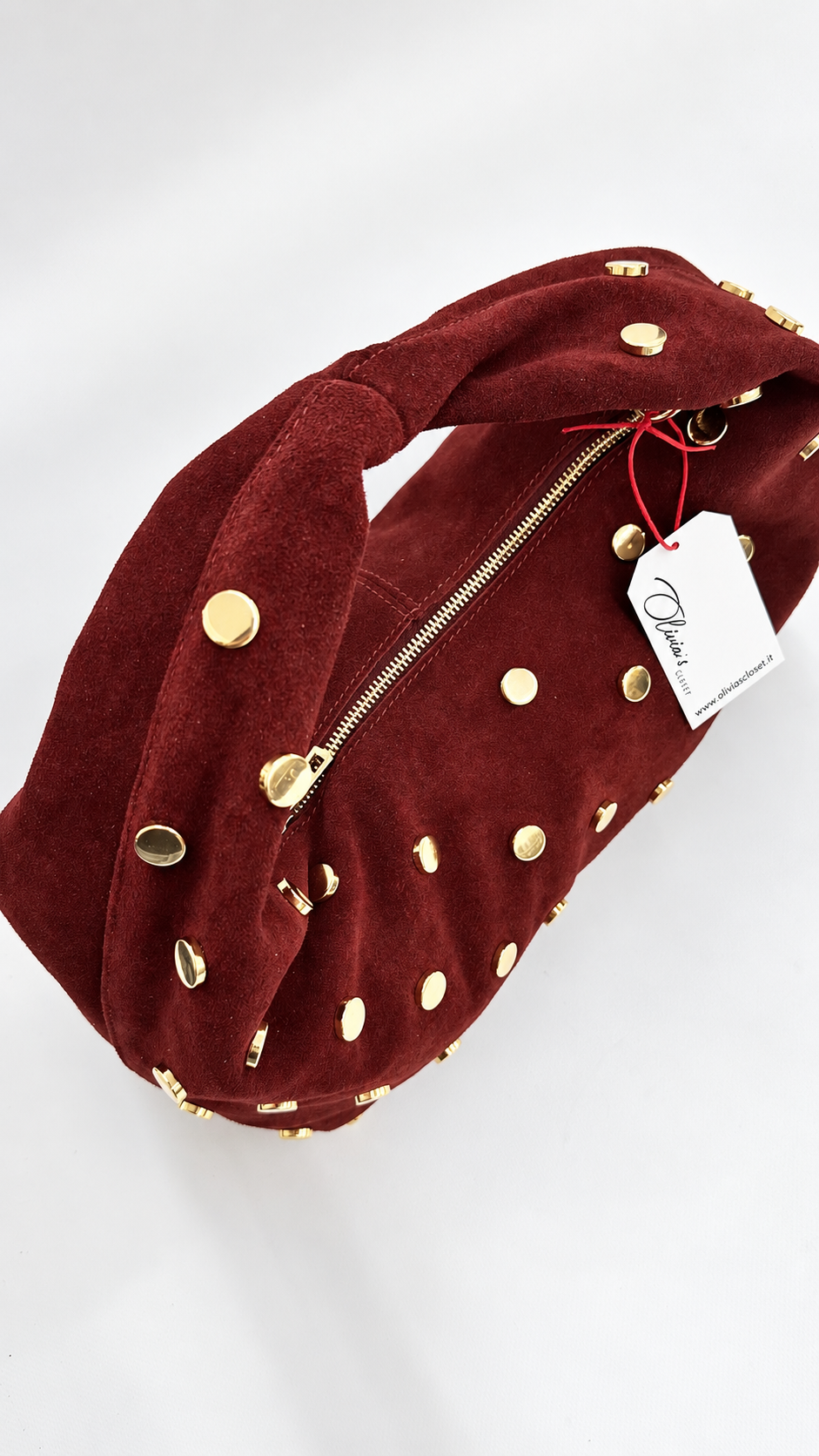 BORSA SCAMOSCIATA CON BORCHIE VINO