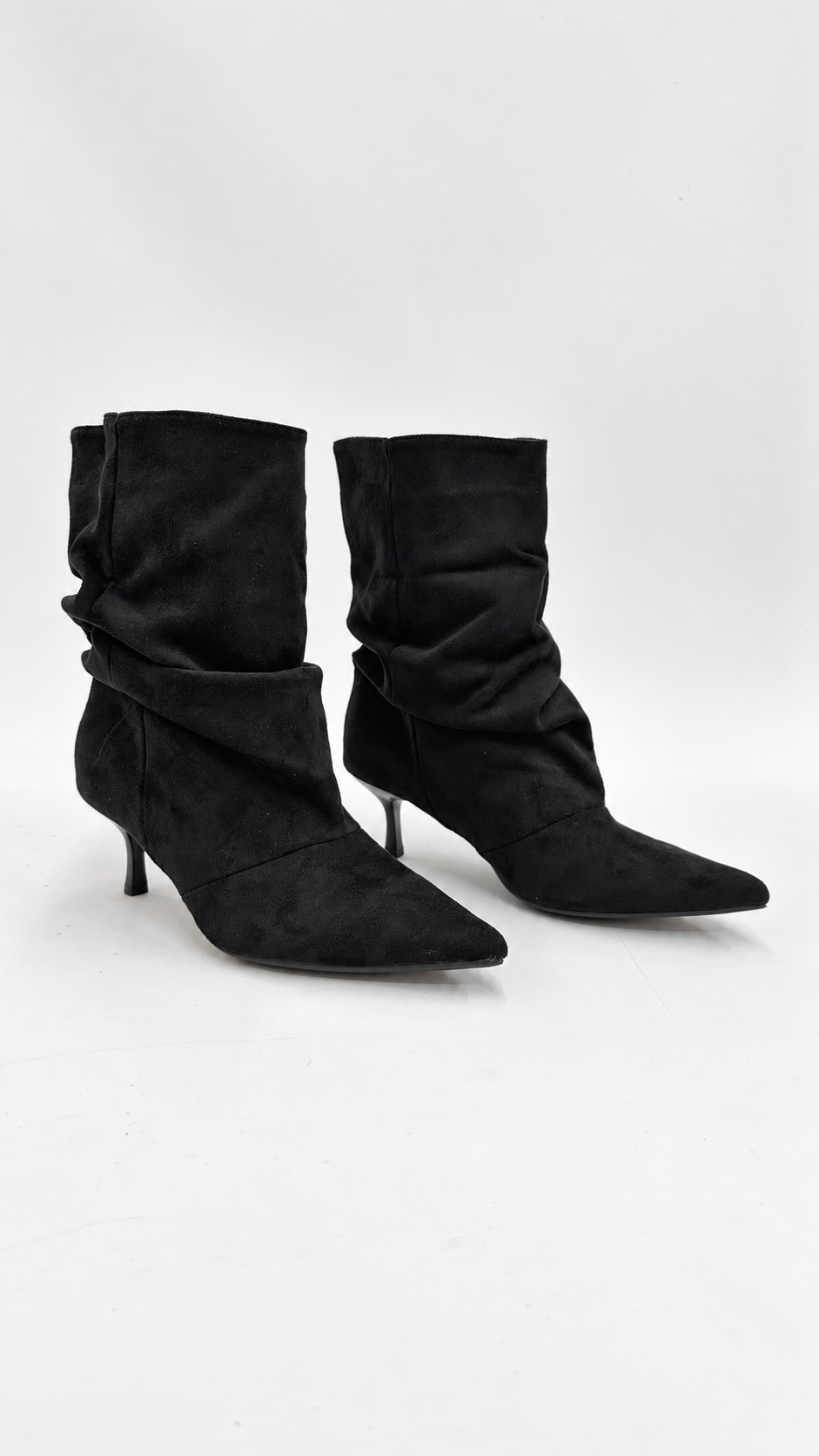 STIVALETTO ARRICCIATO NERO