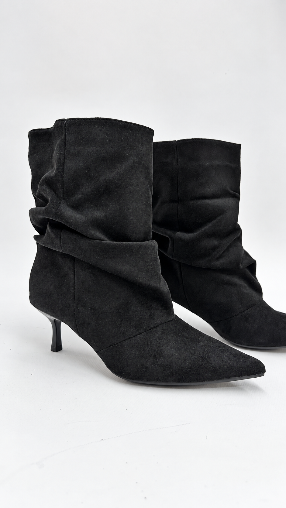 STIVALETTO ARRICCIATO NERO